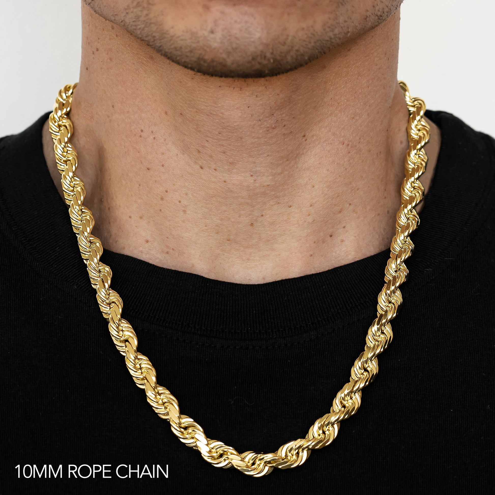 10K 10MM YELLOW GOLD DC HOLLOW ROPE 24 CHAIN NECKLACE – Norma's Jewelry  Inc.